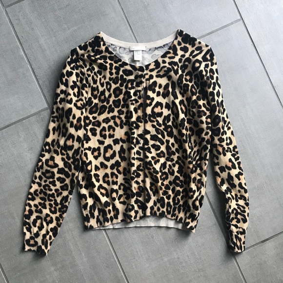 cheetah print cardigan h&m